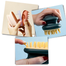 Escova de massagem Tureclos para couro cabeludo, com cerdas de relaxamento, ideal para estimular e aliviar o couro cabeludo.
