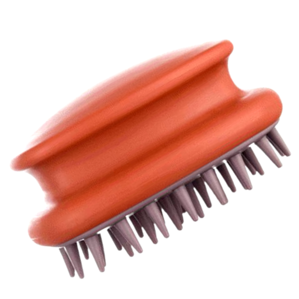 Escova de massagem para couro cabeludo Tureclos, produto para massagem e relaxamento, com cerdas de toque suave e confortável.