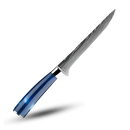 Couteau japonais Bleu Atlantique Turwho, 13 cm, utensile de cuisine pour trancher, lame en acier de haute qualité.