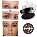 Sombra de sobrancelha em tom marrom escuro com curvas, da marca Tv Time Direct, ideal para definir sobrancelhas elegantes.