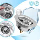 Crépine d'évier en acier inoxydable multifonctions Twinkseal, pièce de plomberie pour évier, design durable et résistant.