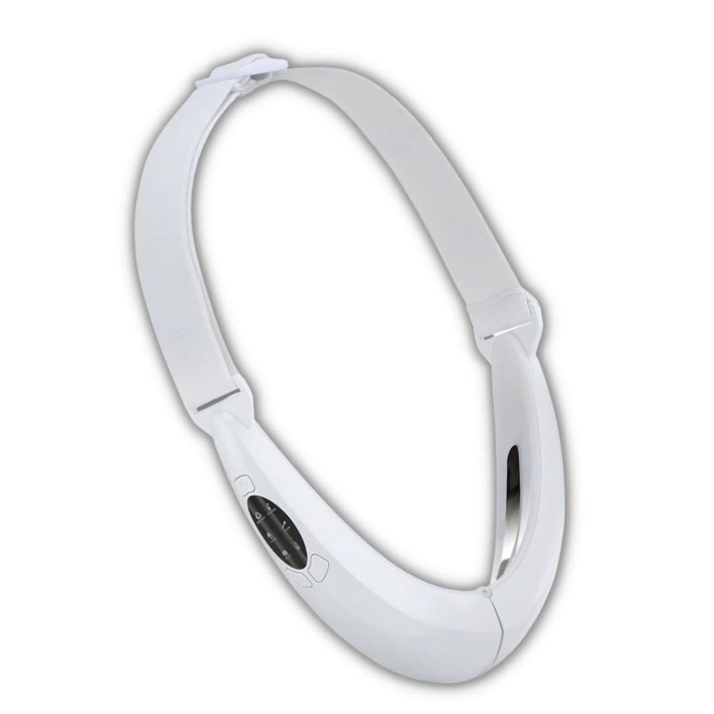 Masseur facial em forma de V da U-Kiss, dispositivo de massagem para relaxamento facial, com design ergonômico e confortável.