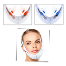 Masseur facial em forma de V da U-Kiss para massagem e relaxamento, destacando o design ergonômico e detalhes do produto