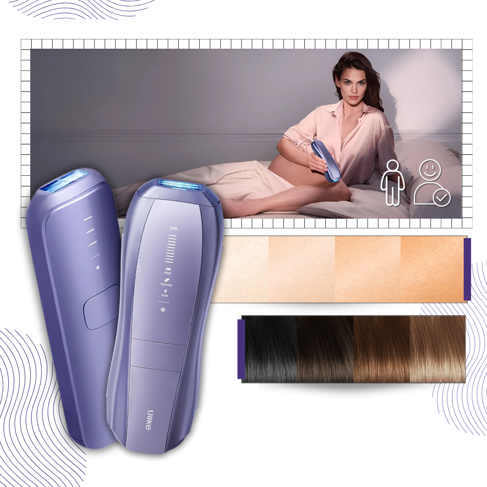 Aparelho de depilação a laser Ulike para cuidados de pele, mostrando o dispositivo compacto usado para depilação eficaz.