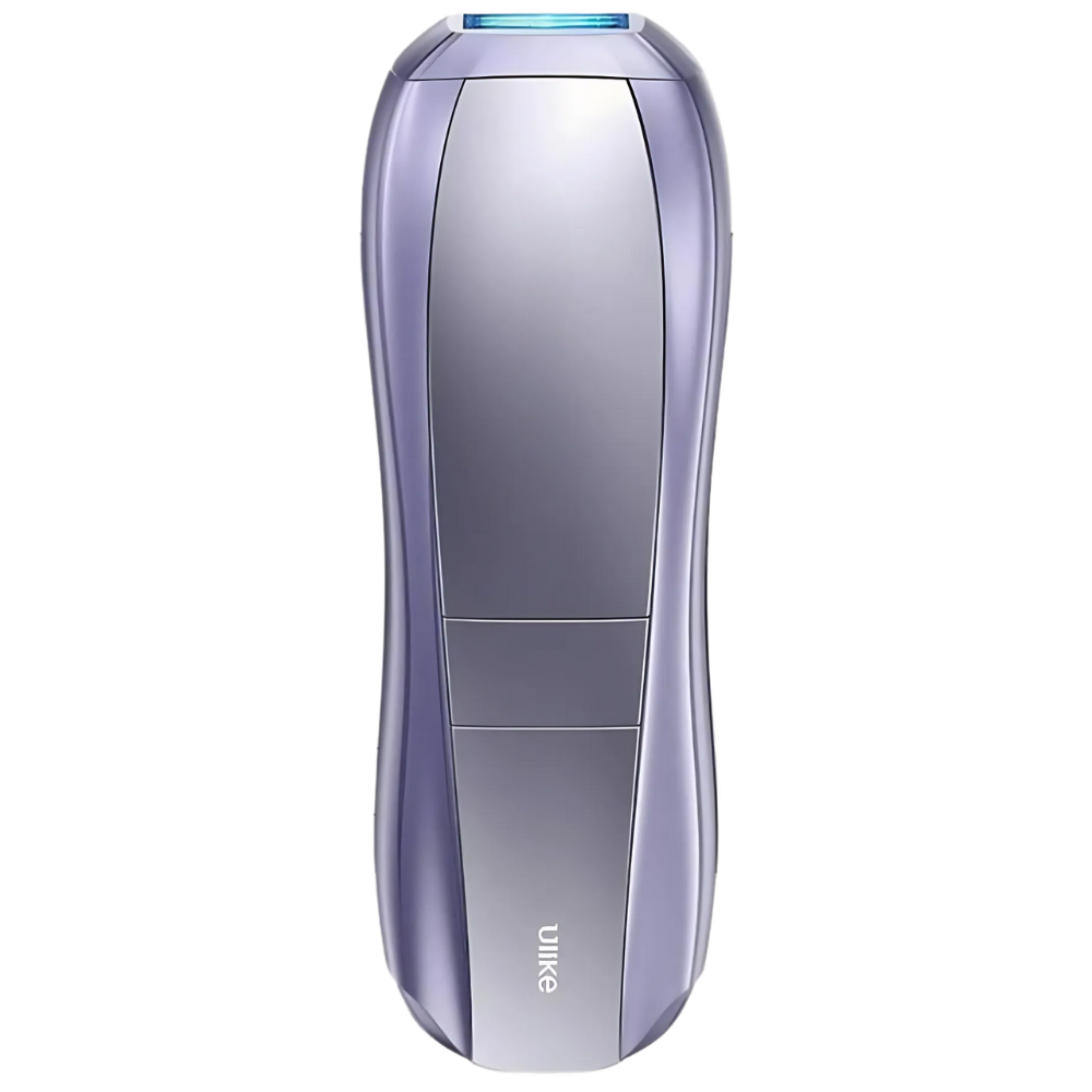 Dispositivo de depilação a laser Ulike para rasagem e cuidados, mostrado em detalhe na imagem com design compacto.
