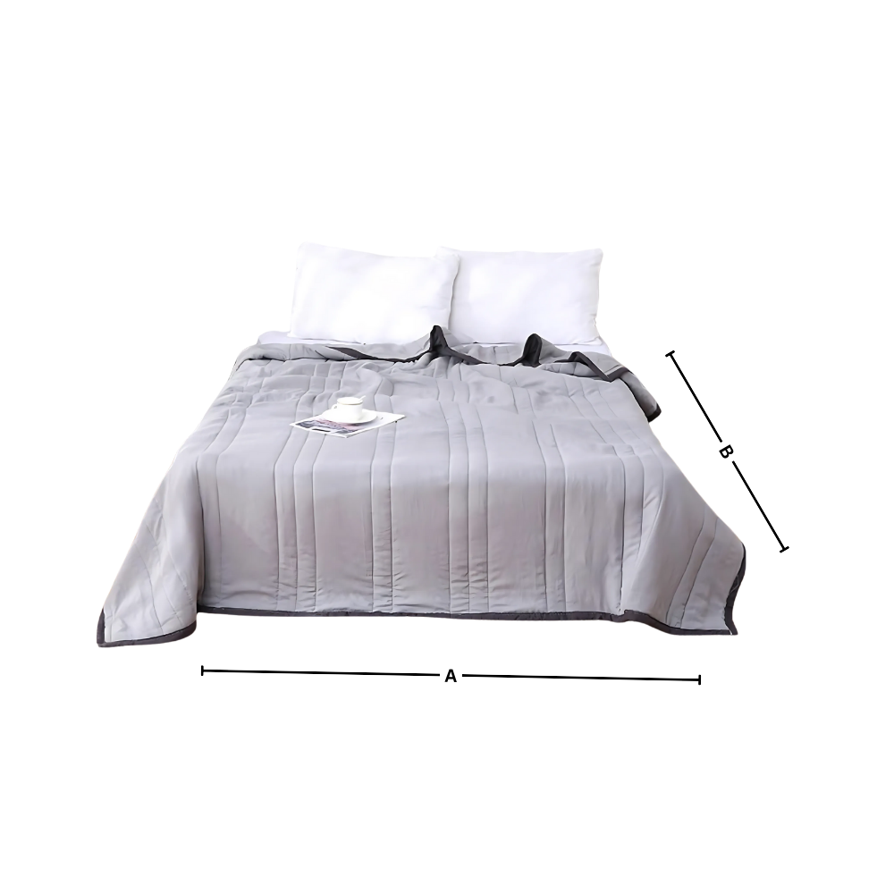 Cobertor relaxante e refrescante da Dadatutu, ideal para conforto e tranquilidade na cama, com dimensões variadas.