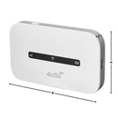 Roteador Wi-Fi portátil Buyinsoon, dispositivo compacto e leve para conexão de internet móvel, com antena e luzes indicadoras.