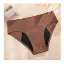 Culotte menstruelle ultra-absorbente da Hardlegix, sob medida em tom mocha, feita para proteção confortável durante o ciclo.