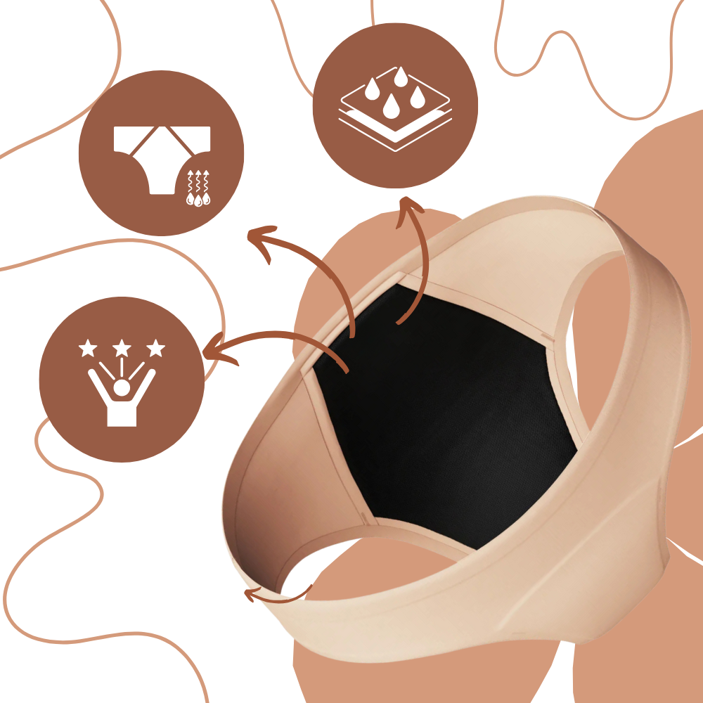 Calcinhas menstruais ultra-absorventes Hardlegix, roupas íntimas com proteção máxima contra vazamentos, confortáveis e discretas.