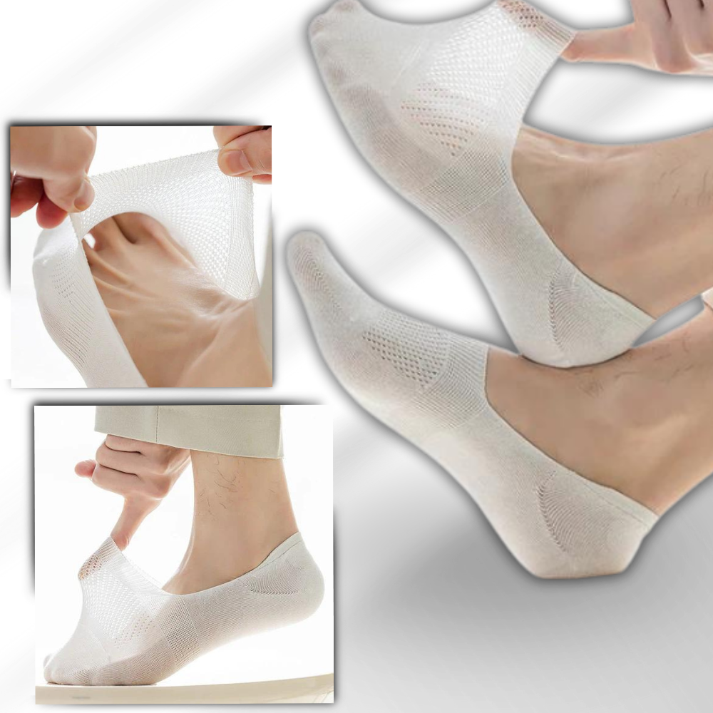 Meias invisíveis Eastjing para homens, ultra-confortáveis e com ajuste elástico, ideais para uso discreto e confortável.