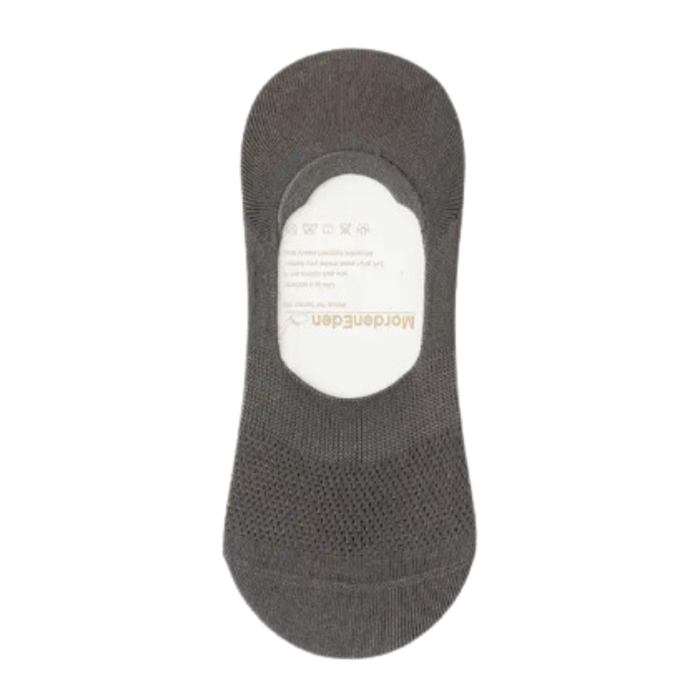 Meias invisíveis ultra-confortáveis para homem da Eastjing em cinza escuro, ideal para uso discreto e confortável.