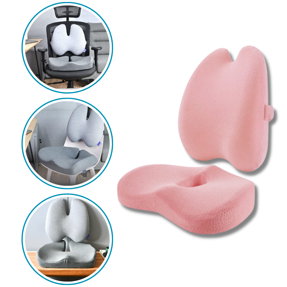 Almofada de espuma viscoelástica Bookishbunny, acessório confortável para cadeiras, com design versátil e suporte ergonômico.