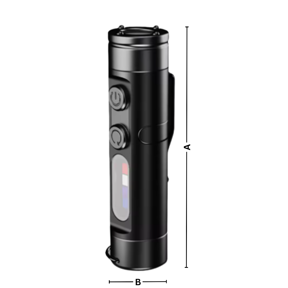 Lâmpada magnética mini portátil da Gisneze, ideal para camping e trilhas, com design compacto e luz brilhante.