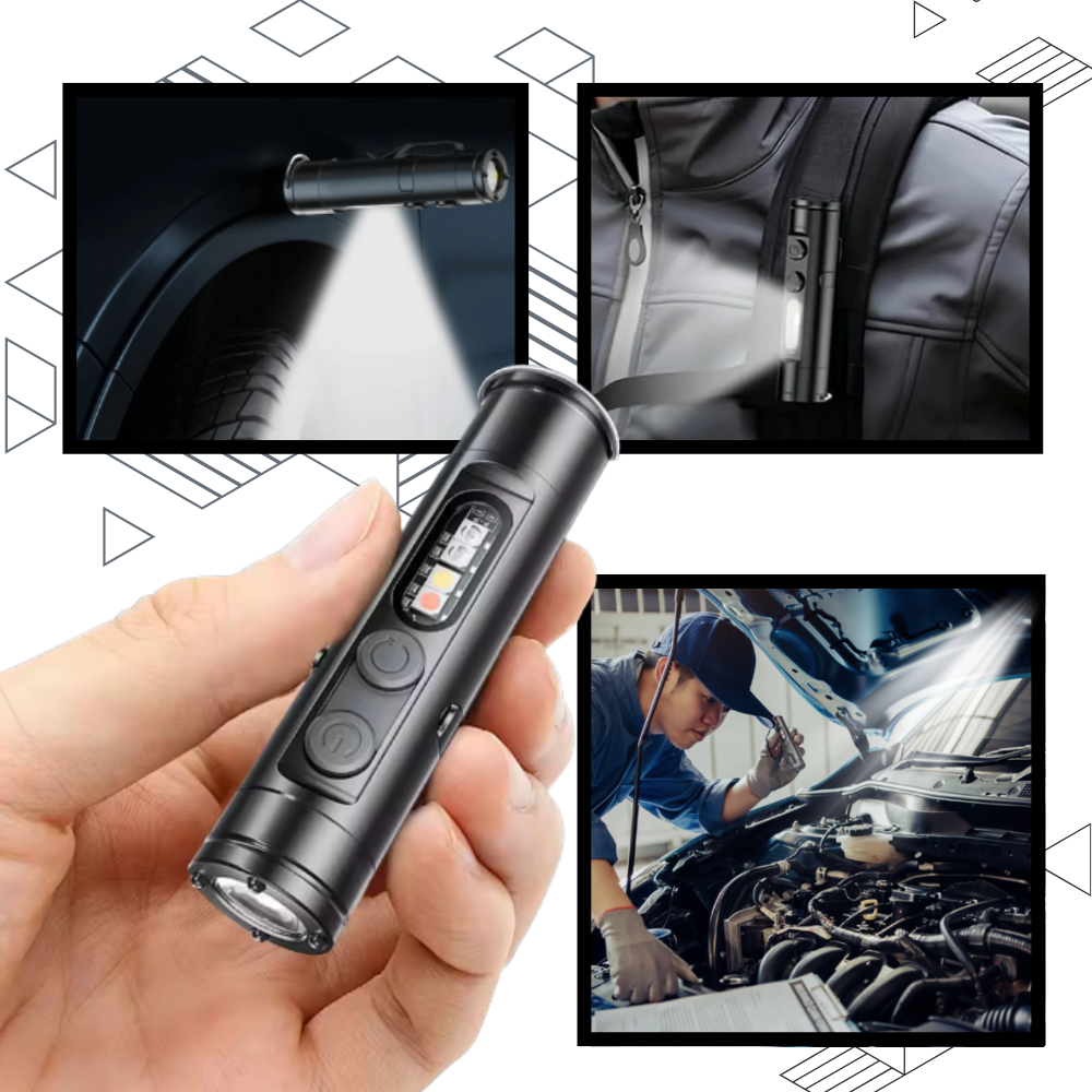 Lâmpada magnética portátil da Gisneze para camping e caminhada, luz ultrafina e mãos livres, ideal para aventuras ao ar livre