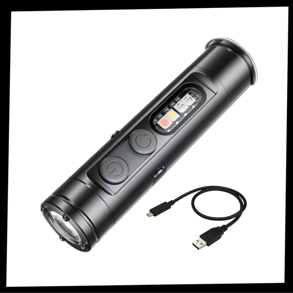 Lâmpada magnética mini portátil da Gisneze, ideal para camping e trilhas, com design compacto e luz forte para aventuras ao ar livre.