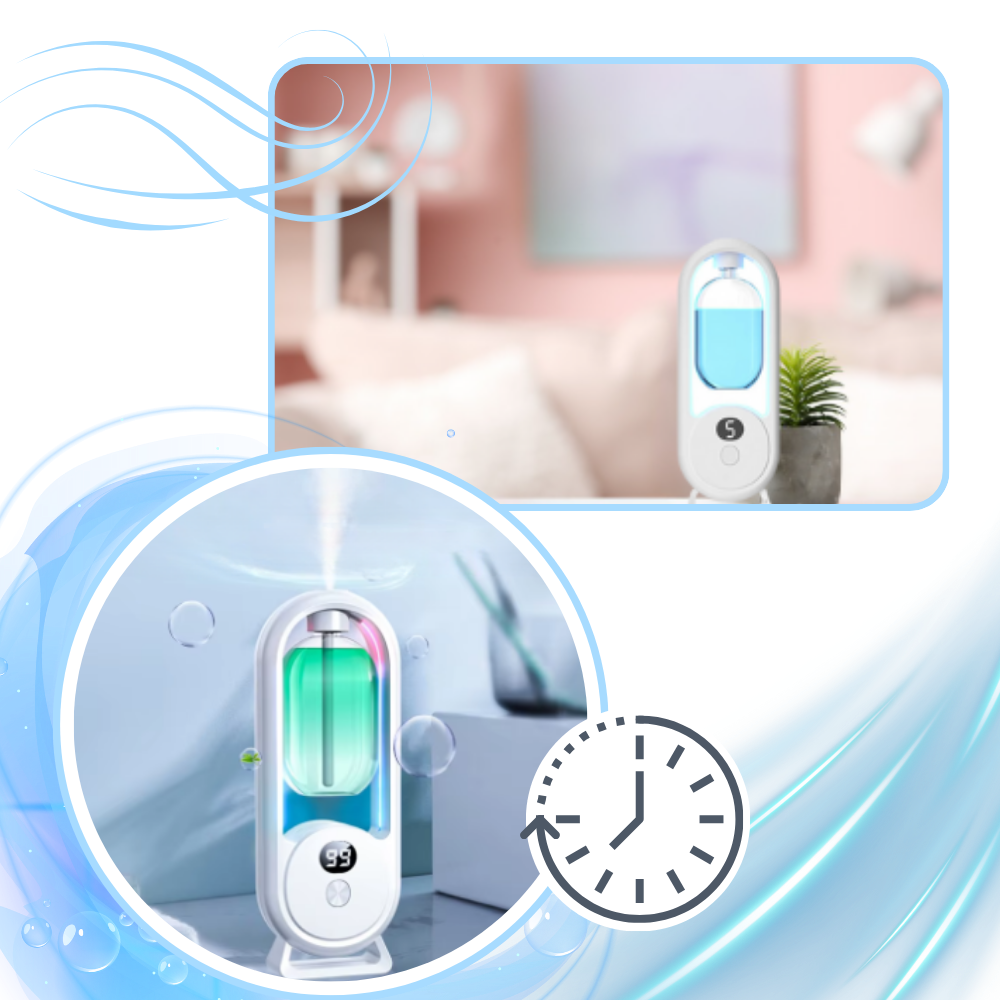 Difusor de aromas ultrassônico Viwoeim para ambientes, exibindo névoa suave e design moderno de difusor de aromas de interior