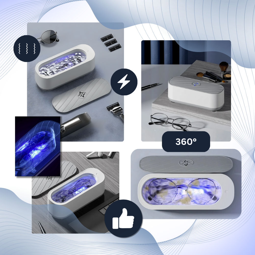 Máquina de limpeza ultrassônica Hesroicy para joias, ferramenta de limpeza avançada com visualizador de purificação.