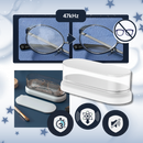 Máquina de limpeza de joias por ultrassom Hesroicy com design cristalino para limpeza eficiente de bijuterias e joias delicadas.