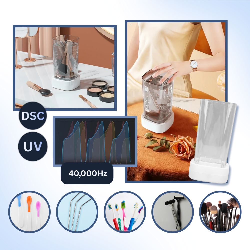 Máquina de limpeza ultrassônica Hesroicy para joias, ferramenta de limpeza profunda e eficiente para bijoux.