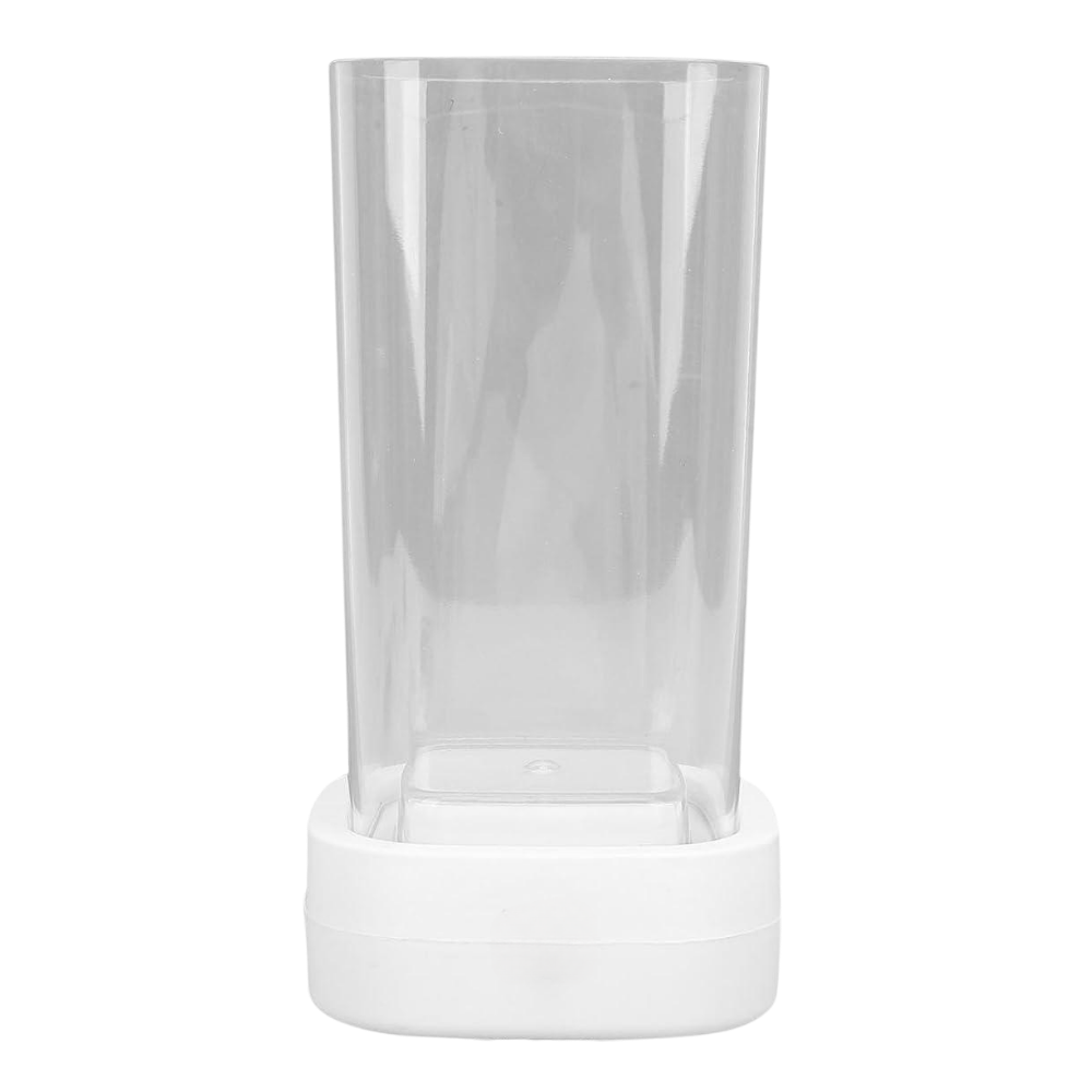 Máquina de limpeza por ultrassom para joias Hesroicy, dispositivo branco vertical para limpeza eficaz de bijuterias e joias.