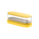 Máquina de limpeza ultrassônica Hesroicy para joias, com corpo amarelo e vidro, ideal para limpeza eficiente de bijuterias.