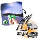 Conjunto de coupe-balais de limpeza de precisão para vidros de veículos, marca Unattainy, usado em manutenção e decoração automotiva.