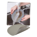 Sous-verre porte-pot em silicone preto da Unattainy, utensílio de cozinha resistente para proteger superfícies.
