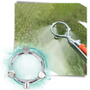 Buse de arrosagem de jardim com três cabeças, marca Unique-Bargains, para irrigação eficiente ao redor do jardim.
