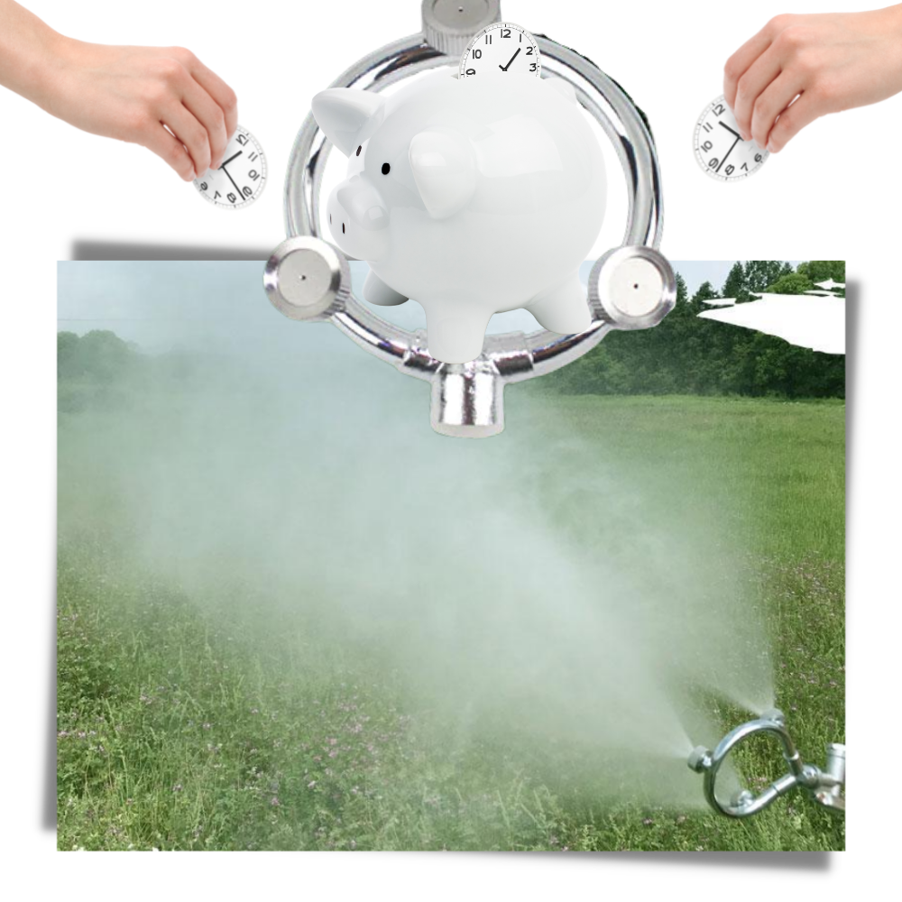 Buse de arrosagem de jardim com três cabeças, marca Unique-Bargains, para irrigação eficiente e irrigadores de jardim.