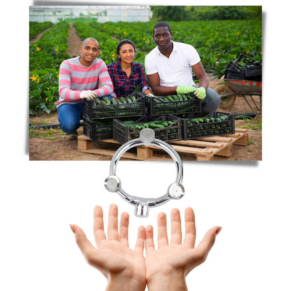 Buse de jardin Unique-Bargains avec trois têtes pour arrosage et irrigation, pulvérisation uniforme pour jardins.