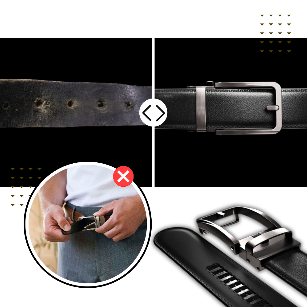 Ceinture automática vermelha de couro de vaca da Unique Bargains, com fivela prateada e design elegante.