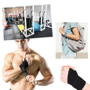Faixa de proteção respirante para pulso da marca Unique Bargains, ideal para treino e fitness, com design confortável e ajustável.