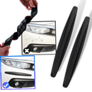 Conjunto de 2 proteções brancas para para-choques de carro, ideal para manutenção e decoração de veículos.