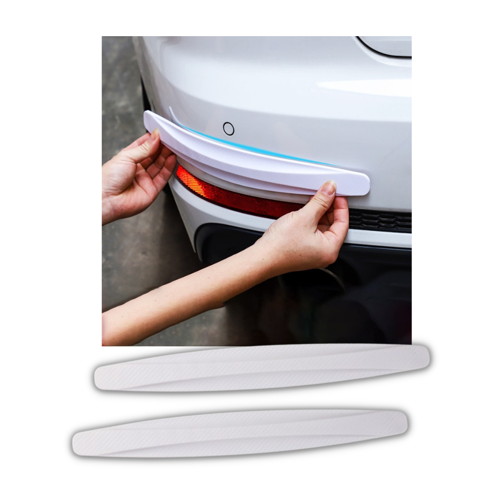 Conjunto de 2 proteções brancas para para-choques de carro, acessórios de manutenção e decoração de veículos da marca Unique Bargains.