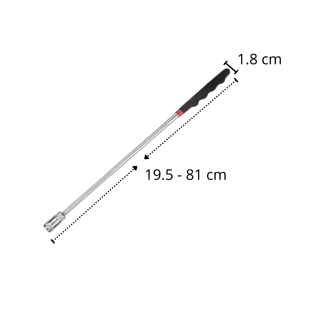 Ferramenta de coleta magnética retrátil com LED da Unique Bargains, ferramenta de coleta prática e iluminada para pegar objetos pequenos.