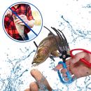Pinca para peixe sem escorregamento da marca Unique-Bargains, ferramenta de pesca com duas garras para pegar peixes com segurança.