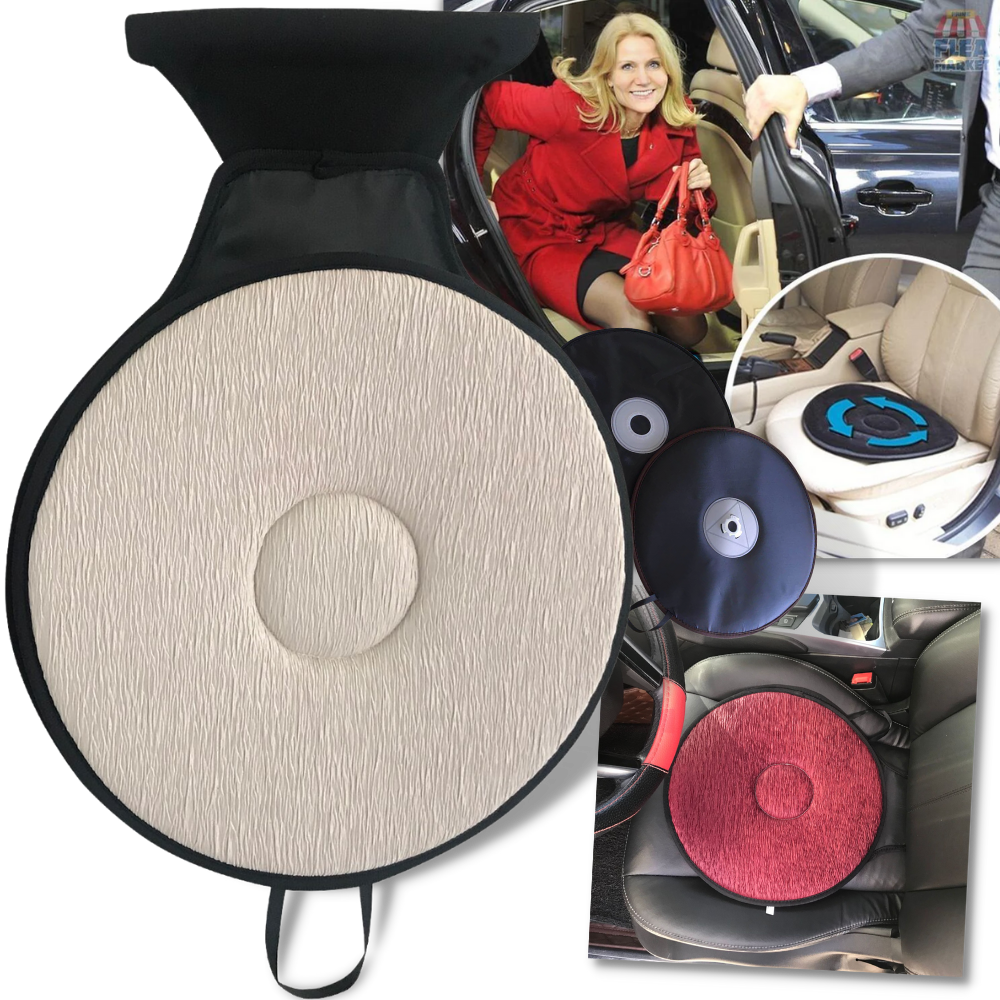 Capa de peça de reposição para assento de carro pivotante em espuma de memória, marca Unique Bargains, na cor preta.