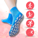 Chaussettes cinza da Unique Bargains com loções revitalizantes integradas para cuidado dos pés.