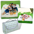 Cobertor de piquenique branco da Unique-Bargains para uso ao ar livre, portátil e dobrável para atividades ao ar livre.