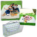 Cobertor de piquenique branco da Unique-Bargains para uso ao ar livre, portátil e dobrável para atividades ao ar livre.
