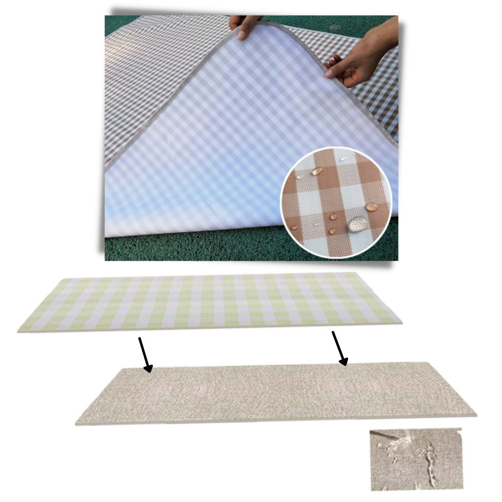 Cobertor de piquenique branco da Unique-Bargains, portátil e dobrável, ideal para atividades ao ar livre e acampamentos.