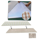 Cobertor de piquenique branco da Unique-Bargains, portátil e dobrável, ideal para atividades ao ar livre e acampamentos.