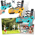 Jogo de brinquedo voador Universal com catapulta de avião amarelo, brinquete de voo divertido para crianças.