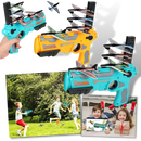 Jogo de brinquedo voador Universal com catapulta de avião amarelo, brinquete de voo divertido para crianças.