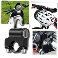 Cadeado antivól para capacete de moto Universal, sistema de segurança para veículos, com chave e cabo resistente.