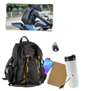 Cadeado antivol universal para capacete de moto, segurança de veículos, com chave e mecanismo resistente.