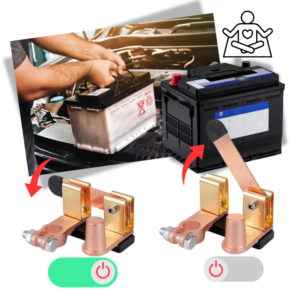 Interruptor universal de desconexão de bateria Willstar, alavanca de segurança para desligar facilmente a alimentação elétrica.