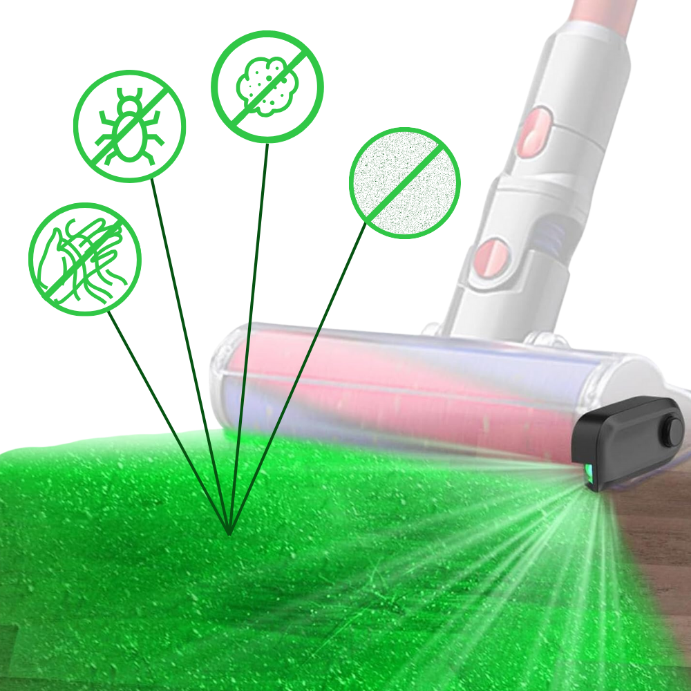 Lanterna portátil QianLi detecta poeira, melhora a visibilidade com luz universal de detecção de poeira.