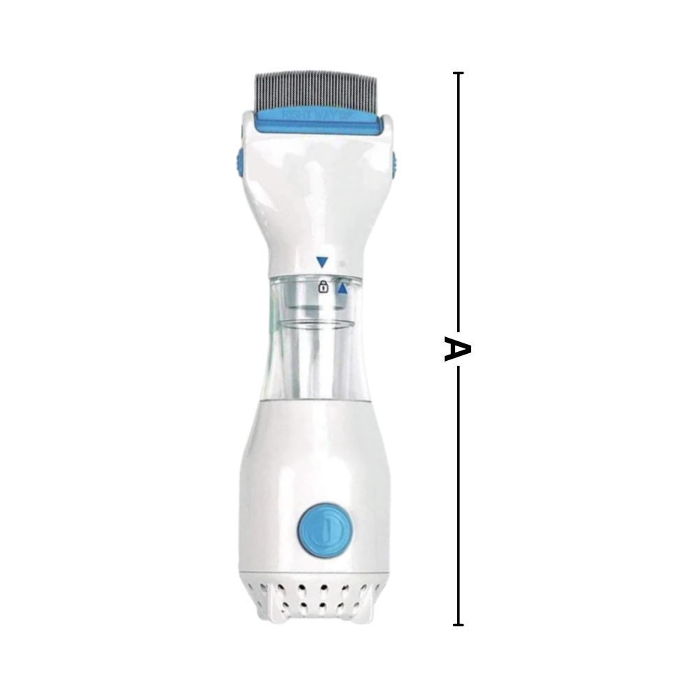 Pente elétrico universal da Acura Homes para tratamento contra piolhos e lêndeas, com dentes finos e design ergonômico.