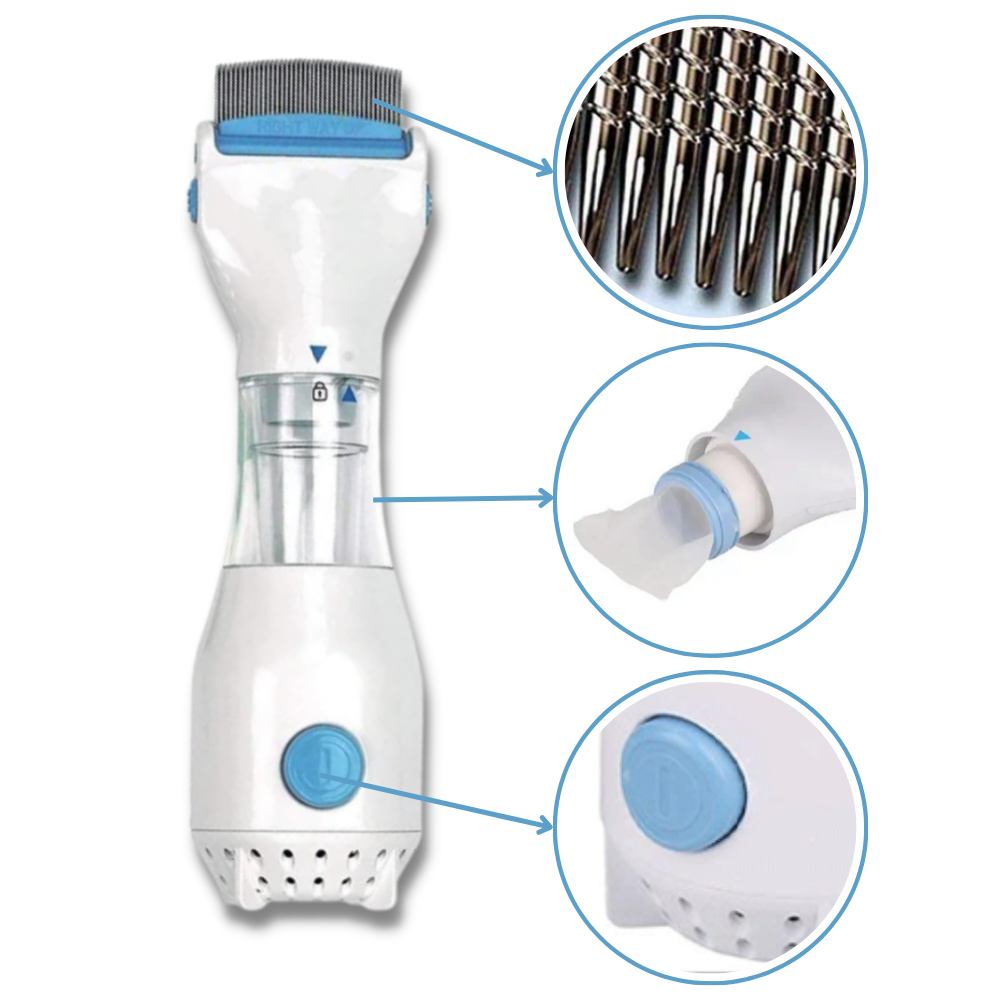 Pente elétrico universal anti-pulgas e carrapatos Acura Homes para eliminar piolhos e parasitas no couro cabeludo.